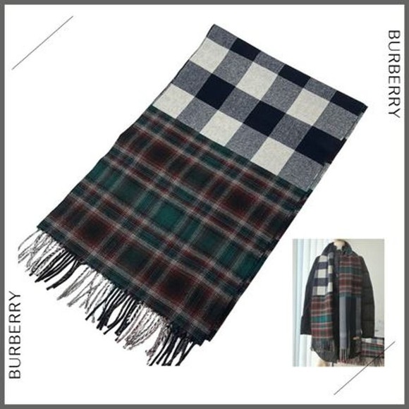 Burberry Plaid Wool Reversible Scarf (53% off) - Comparable value $430 - Picture 2 of 3